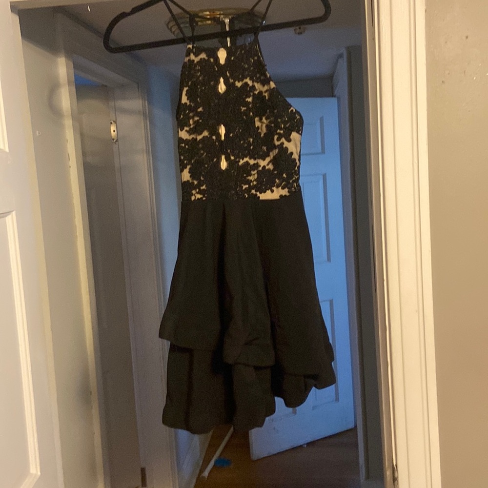 black halter top dress from charlotte russe
